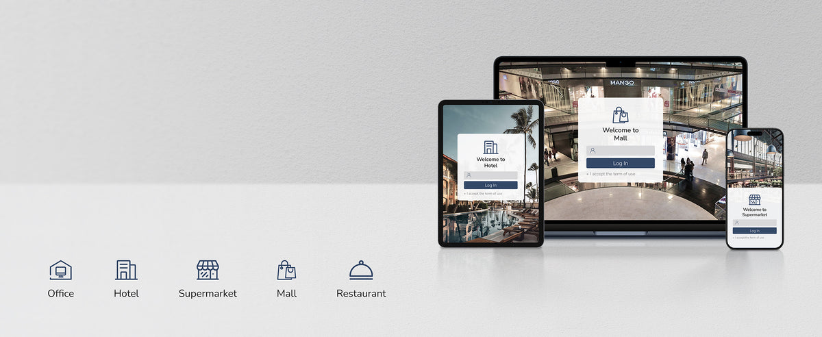 Customized Captive Portal login screen designed for guest networks