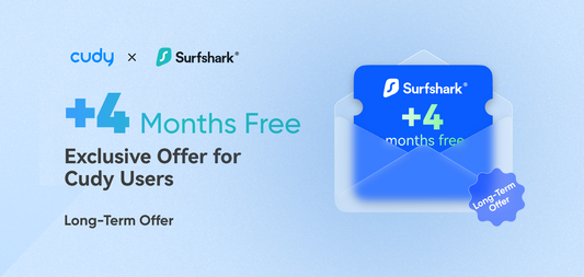 Cudy × Surfshark: Get 4 Extra Months Free for Whole-Home VPN Protection