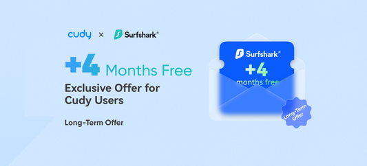 Cudy × Surfshark: Get 4 Extra Months Free for Whole-Home VPN Protection