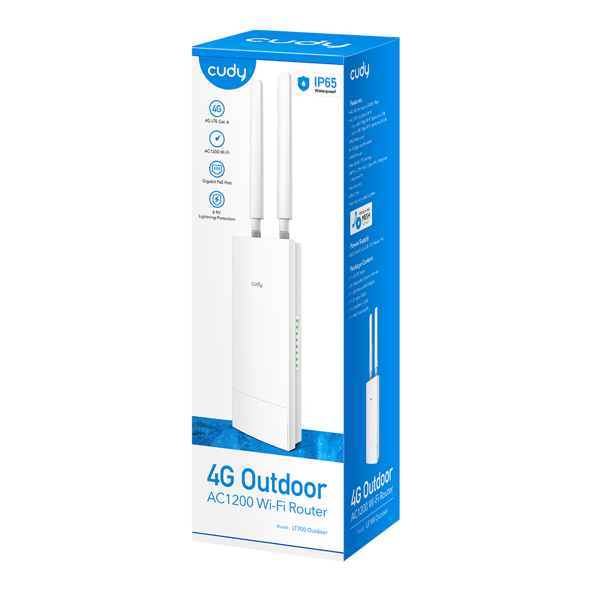 Indoor/Outdoor 4G Cat 6 AC1200 Wi-Fi Router, LT700 Outdoor 1.0 – Cudy