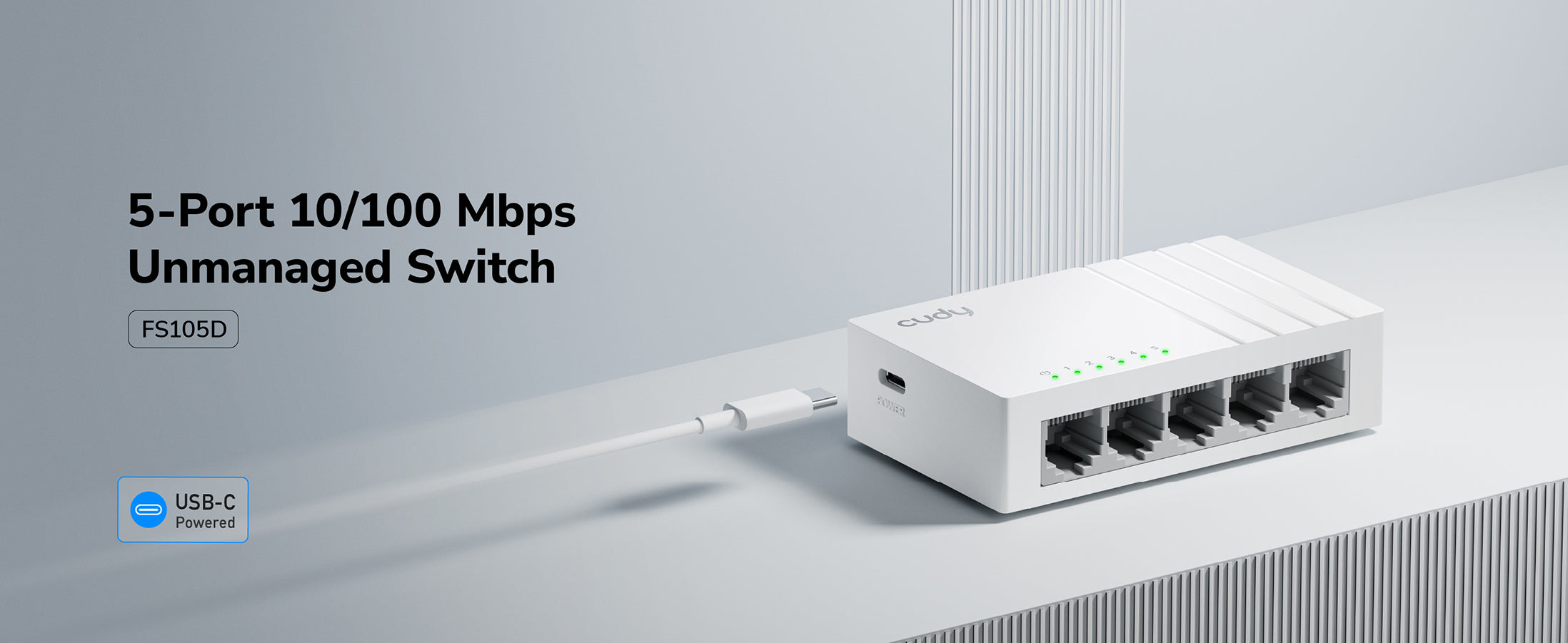 Cudy FS105D 5.0 desktop switch overview