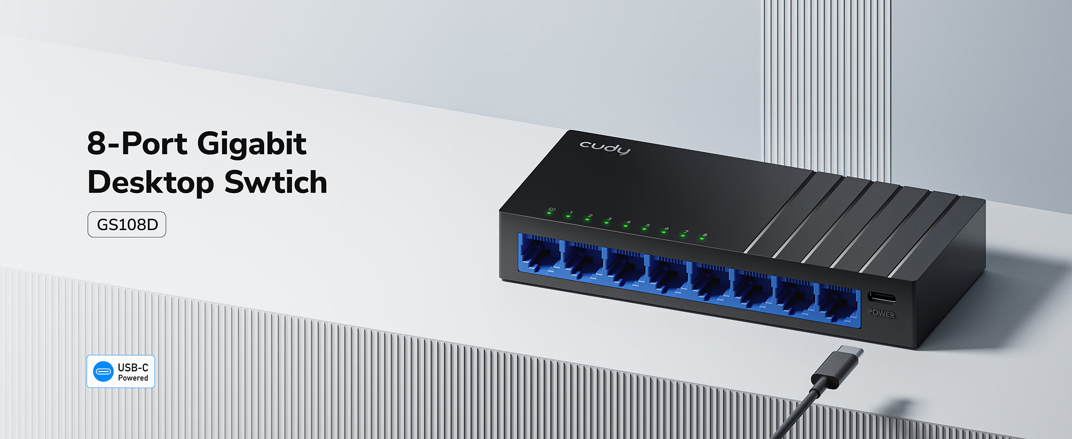 NintendoSwitch本体⑧ 8-Port Gigabit Desktop Switch, GS108D 7.0 – Cudy