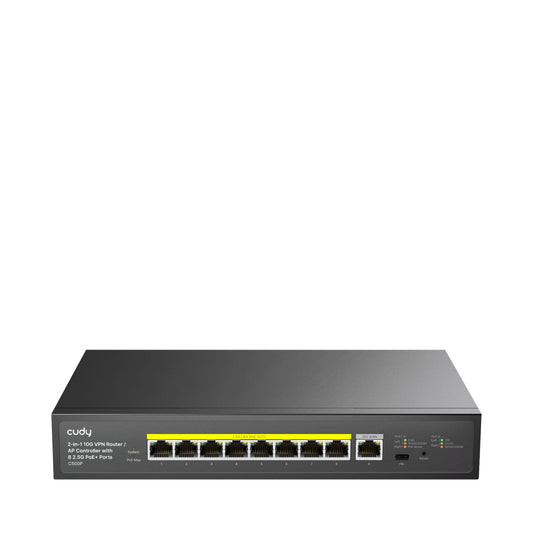 נתב VPN/בקר AP רב-ג'יגה-ביט 2 ב-1 עם 8 יציאות PoE+, C500P 1.0
