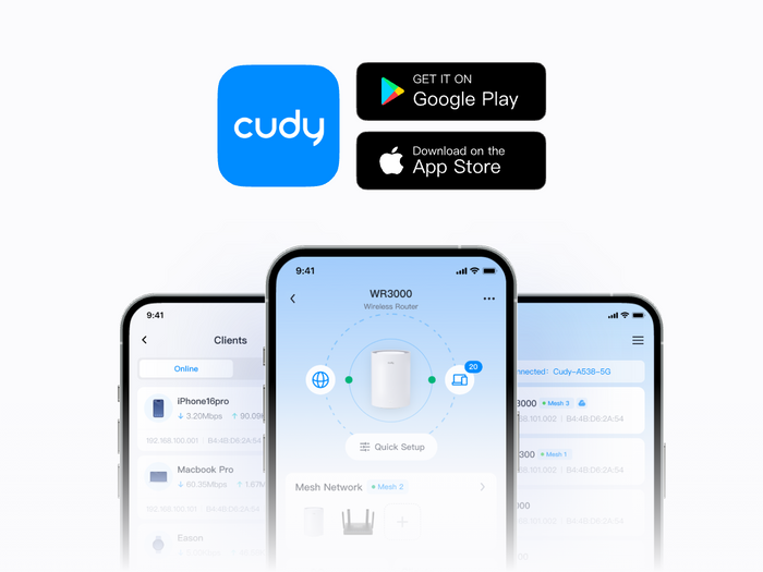 Cudy App ניהול מהטלפון