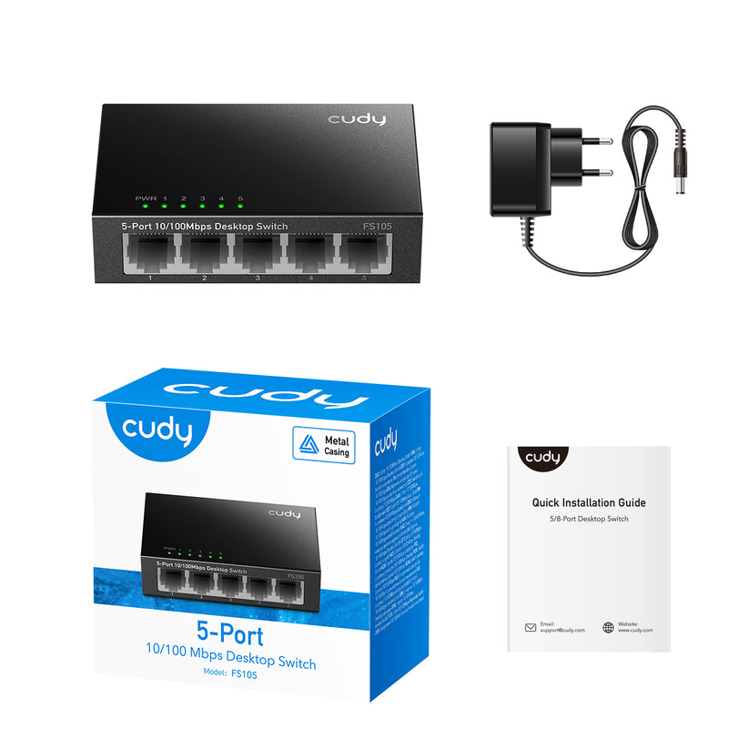 5-Port 10/100 Mbps Unmanaged Switch, FS105 3.0 – Cudy