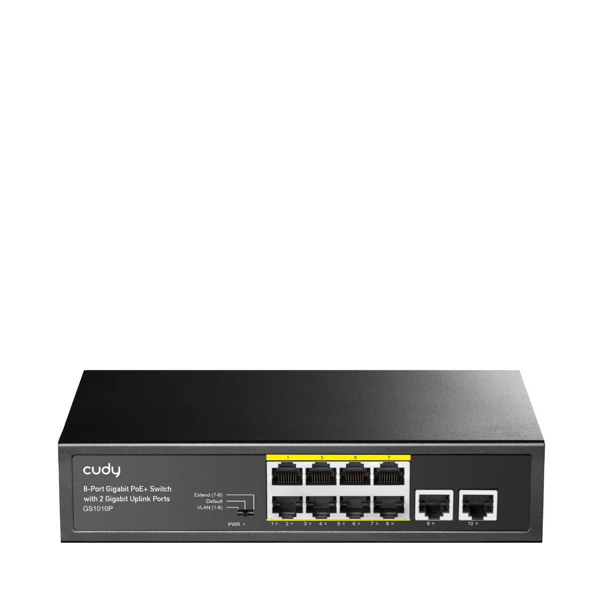 8-Port Gigabit PoE+ Switch with 2 Gigabit Uplink Ports, GS1010P 1.0 – Cudy