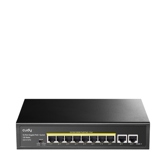 10-Port Gigabit PoE+ Switch, GS1010PE 1.0 – Cudy