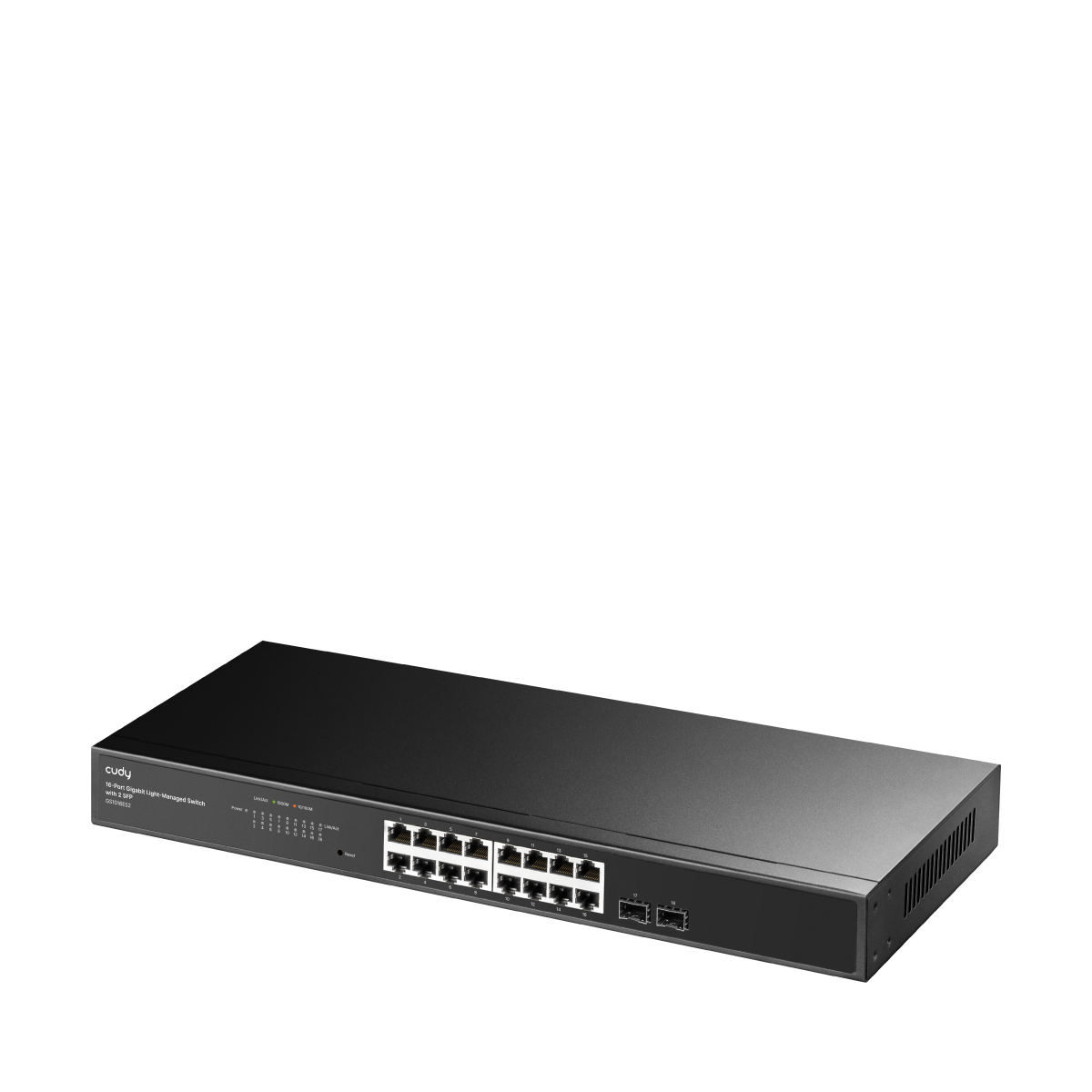 16-Port Gigabit Light-Managed Switch with <nowrap>2 SFP</nowrap>, GS1016ES2 1.0