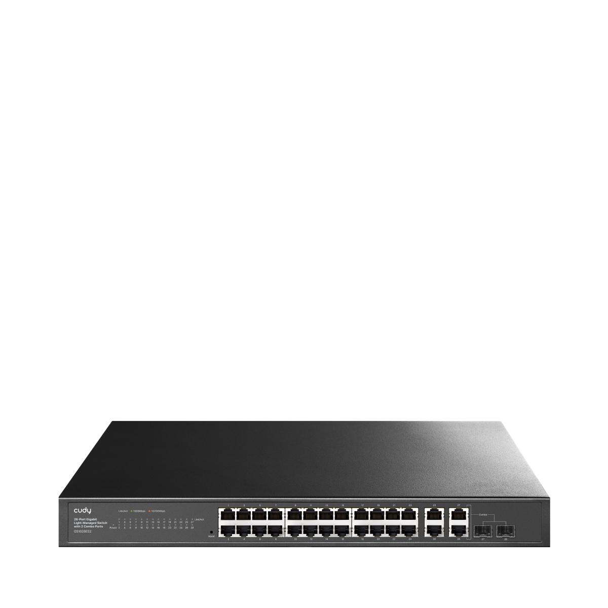 Conmutador Gigabit Light Managed de 28 puertos con 2 SFP, GS1028ES2 1.0