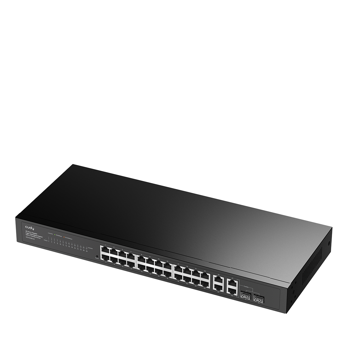26-Port Gigabit Easy-Managed Switch with 2 Combo Ports, GS1028ES2 1.0