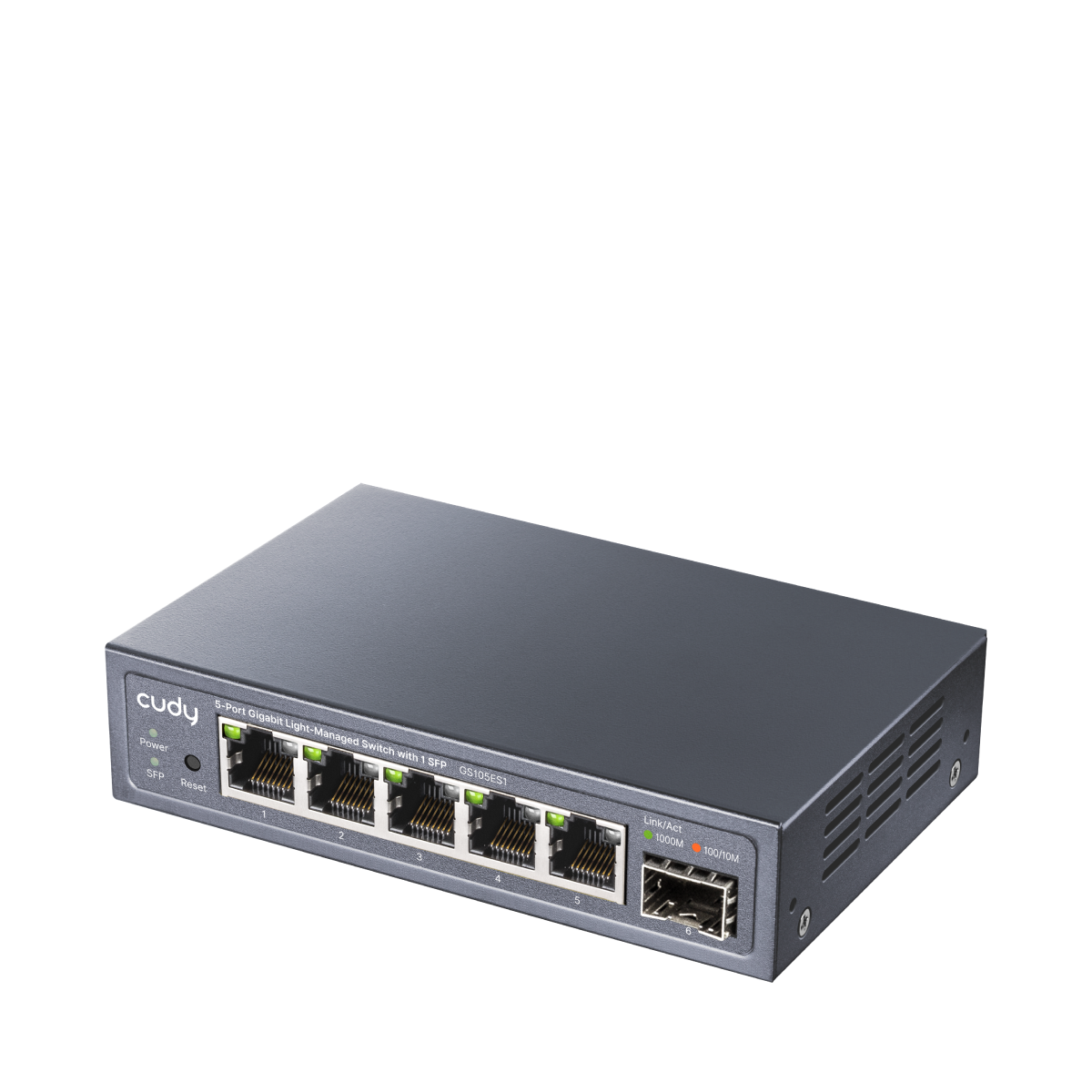 5-Port Gigabit Light-Managed Switch with 1 SFP, GS105ES1 1.0