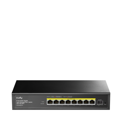 8-Port Multi-Gigabit Light-Managed PoE+ Switch with 10G SFP+, HS1008EPS1 1.0