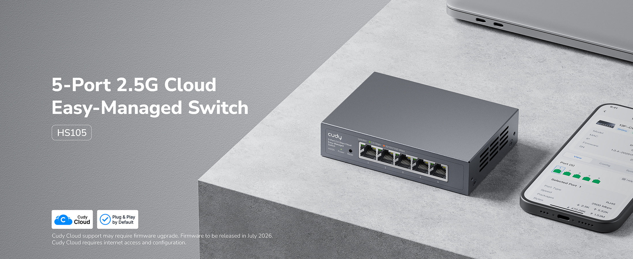 5-Port 2.5G Easy-Managed Switch, HS105 3.0 – Cudy