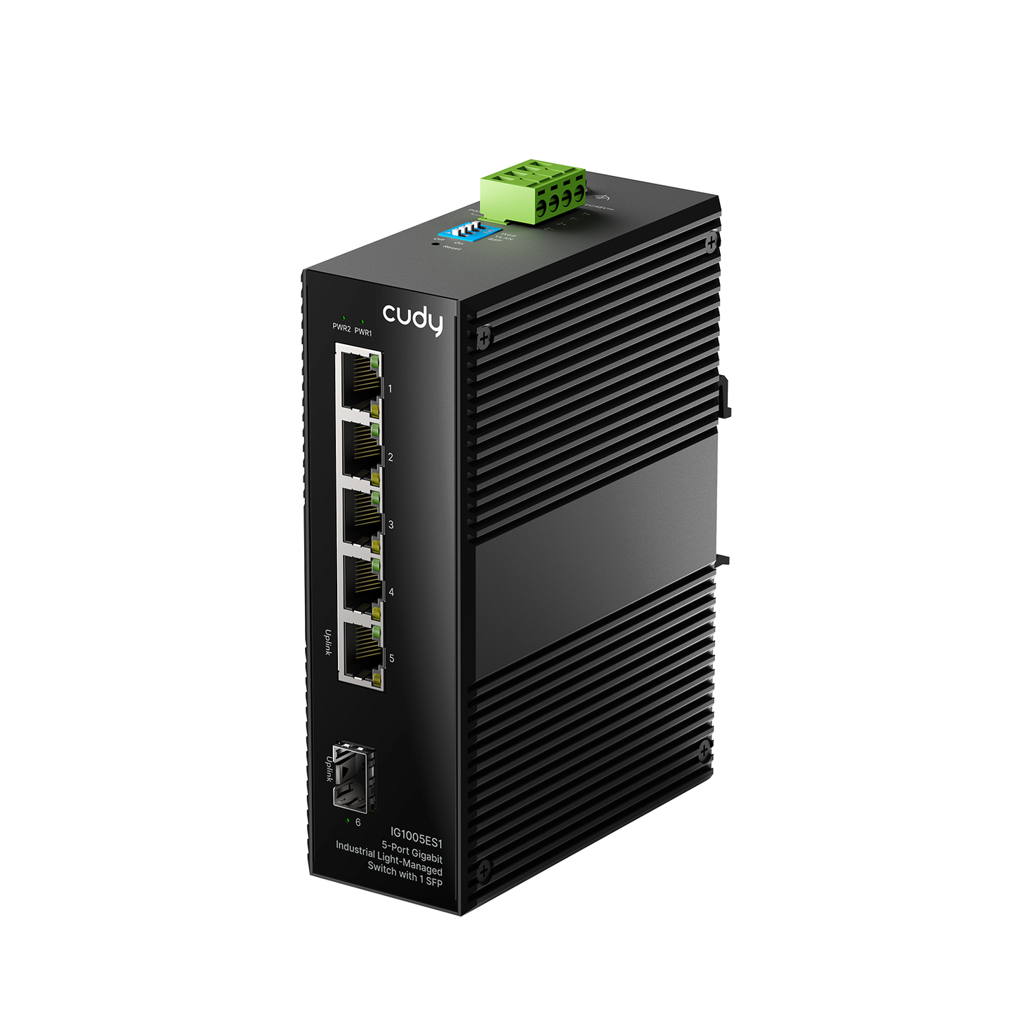 5-Port Gigabit Industrial Light-Managed Switch with 1 SFP, IG1005ES1 1.0