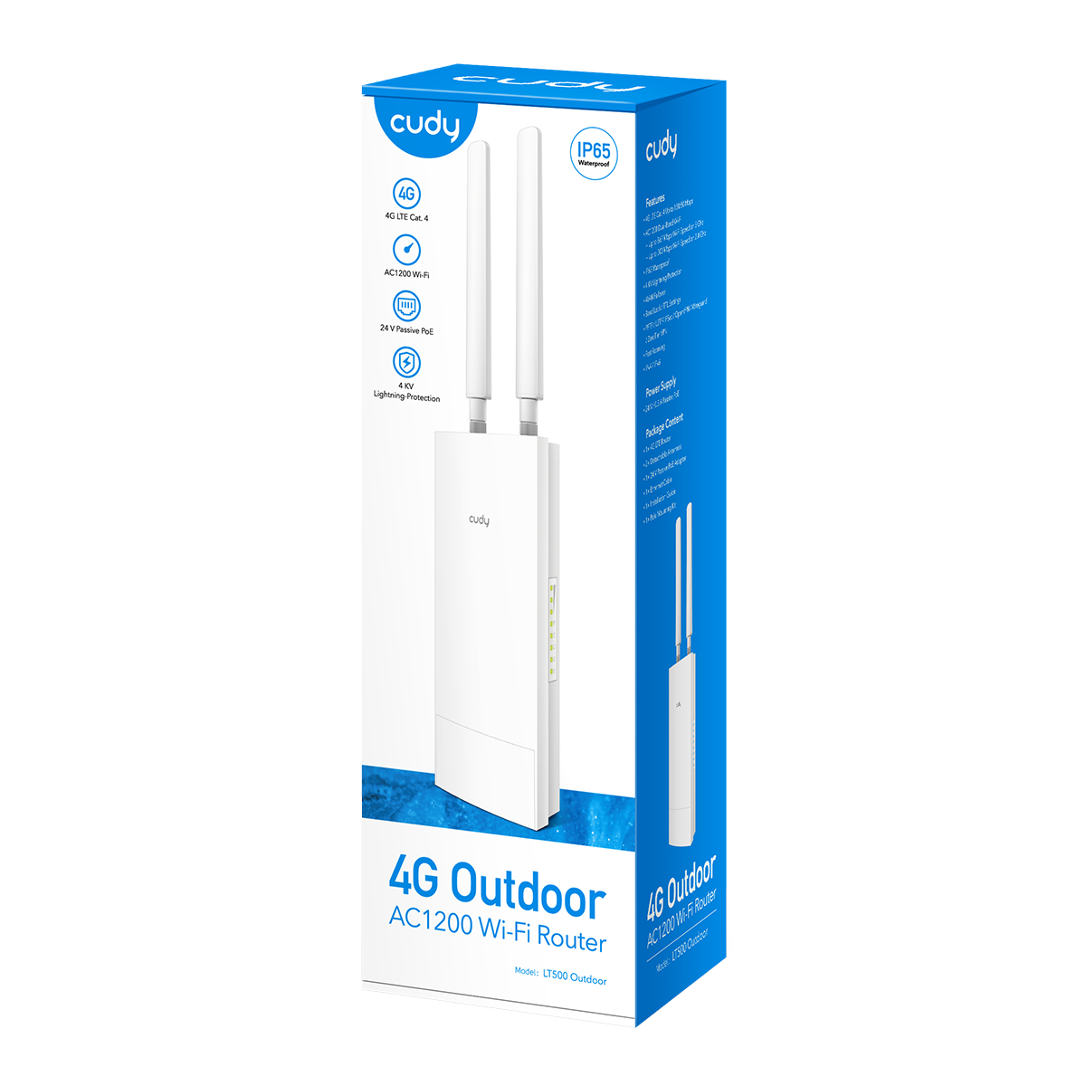 Indoor/Outdoor 4G AC1200 Wi-Fi Router, LT500 Outdoor 1.0 – Cudy