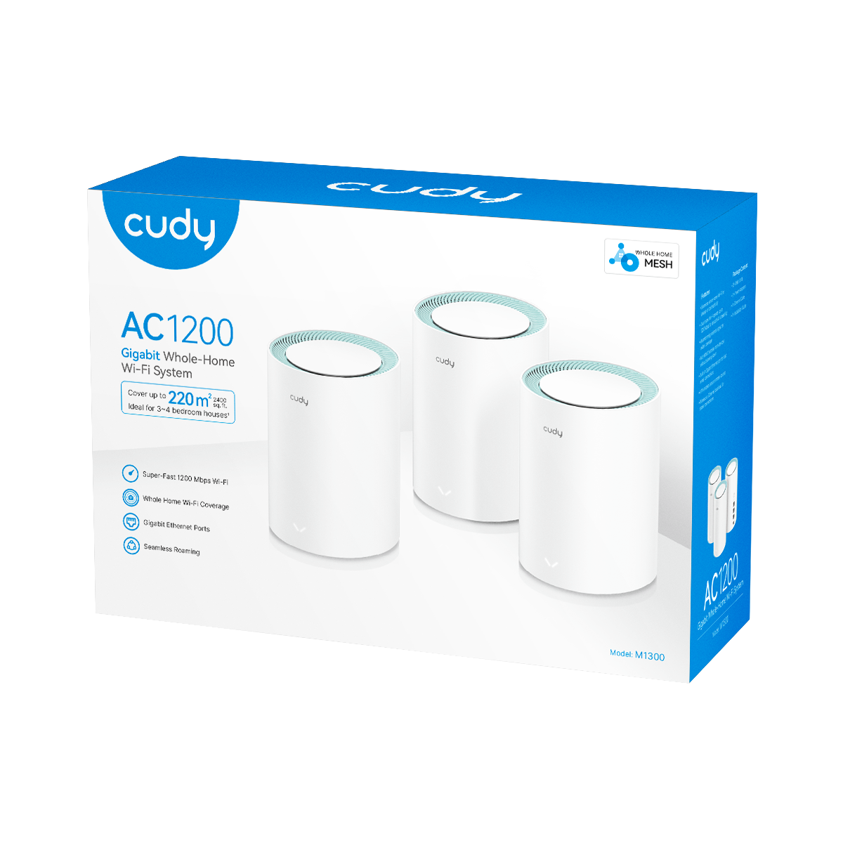 Cudy M1300 three matching mesh units
