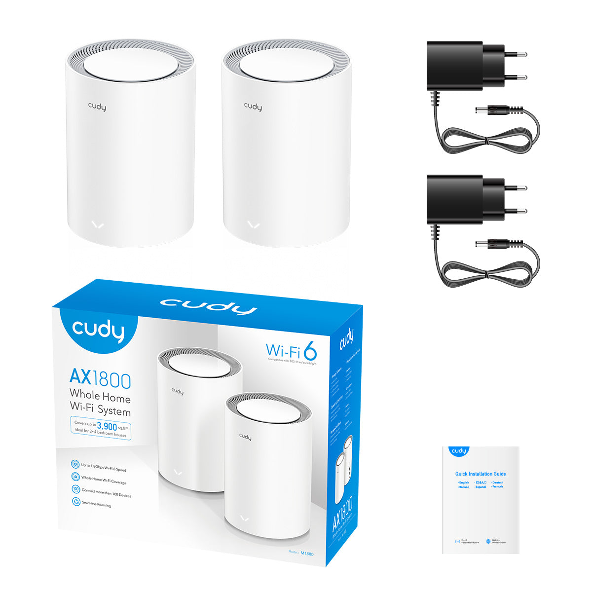 Sistema Mesh Cudy AX1800 M1800 Pack X2 Sistema Mesh Cudy AX1800 M1800 Pack X2