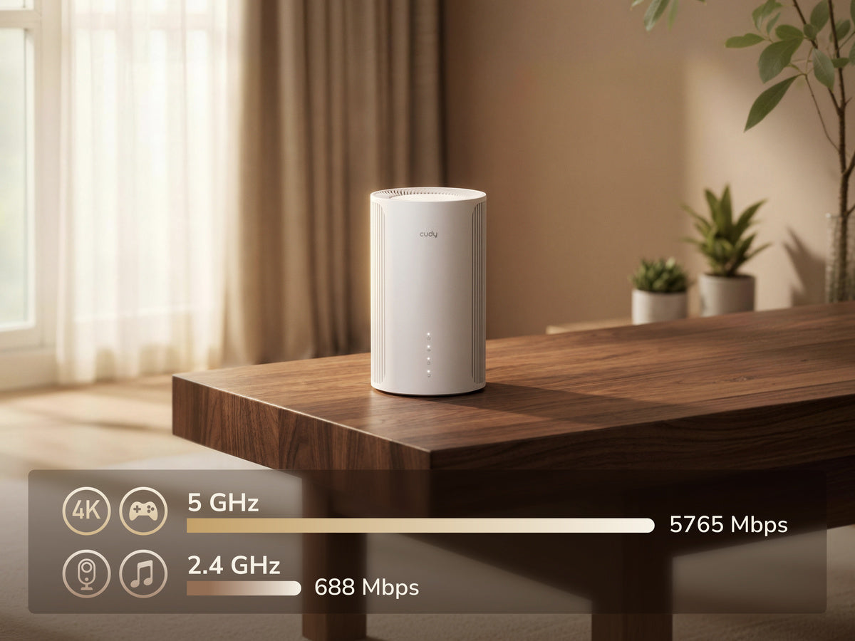 Cudy M6500 BE6500 two-pack mesh Wi-Fi 7 system in white