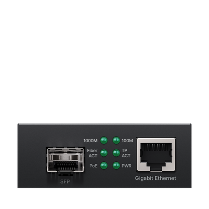 Gigabit Ethernet PoE+ Media Converter, MC220P 2.0