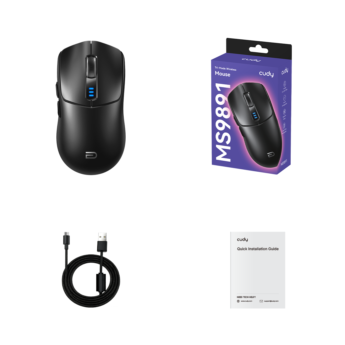 Tri-Mode Wireless Mouse, MS9891 1.0