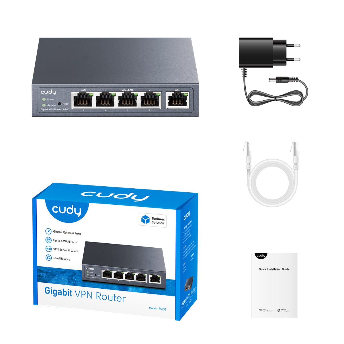 Cudy Router R700 Gigabit Multi-WAN Router, R700 1.0 – Cudy