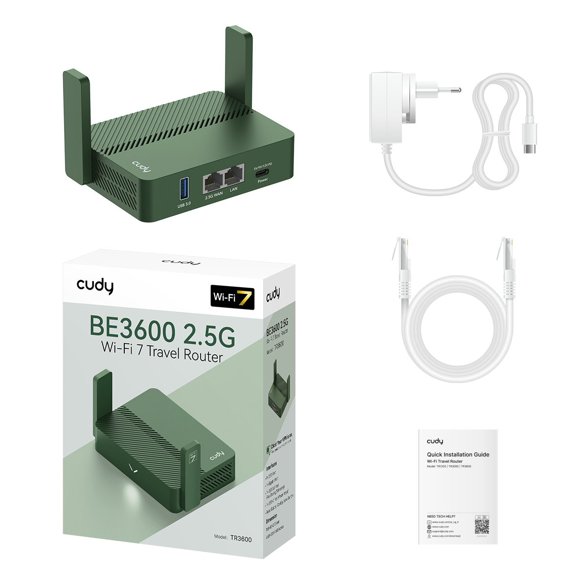 BE3600 2.5G Wi-Fi 7 Travel Router, TR3600 1.0 – Cudy