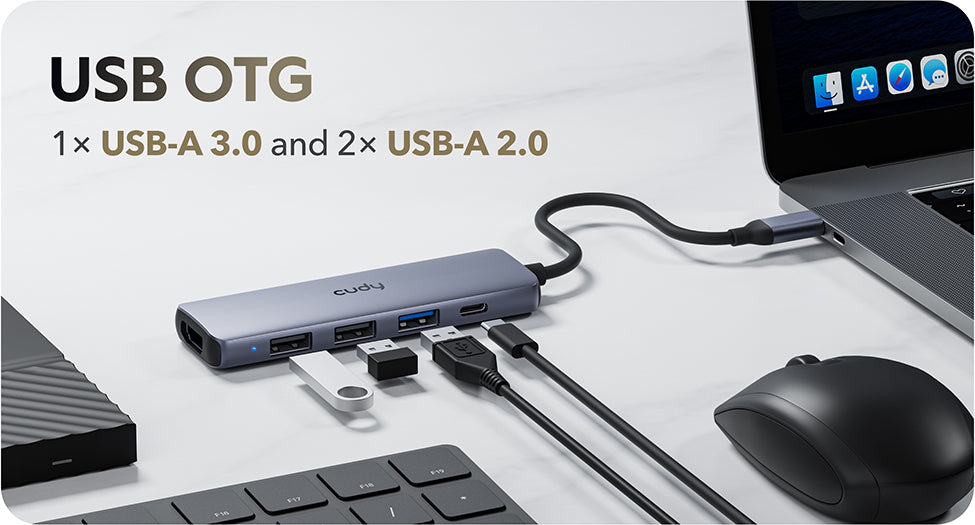 רכזת 5 ב-1 USB-C UH405 עם חיבור HDMI מבית Cudy