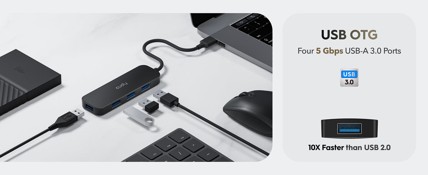 מפצל USB-A 3.0 Hub 4-Port מבית Cudy