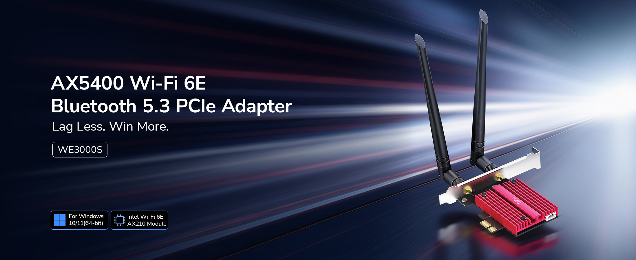 AX5400 Wi-Fi 6E Bluetooth 5.3 PCI-E Adapter, WE3000S 2.0 – Cudy