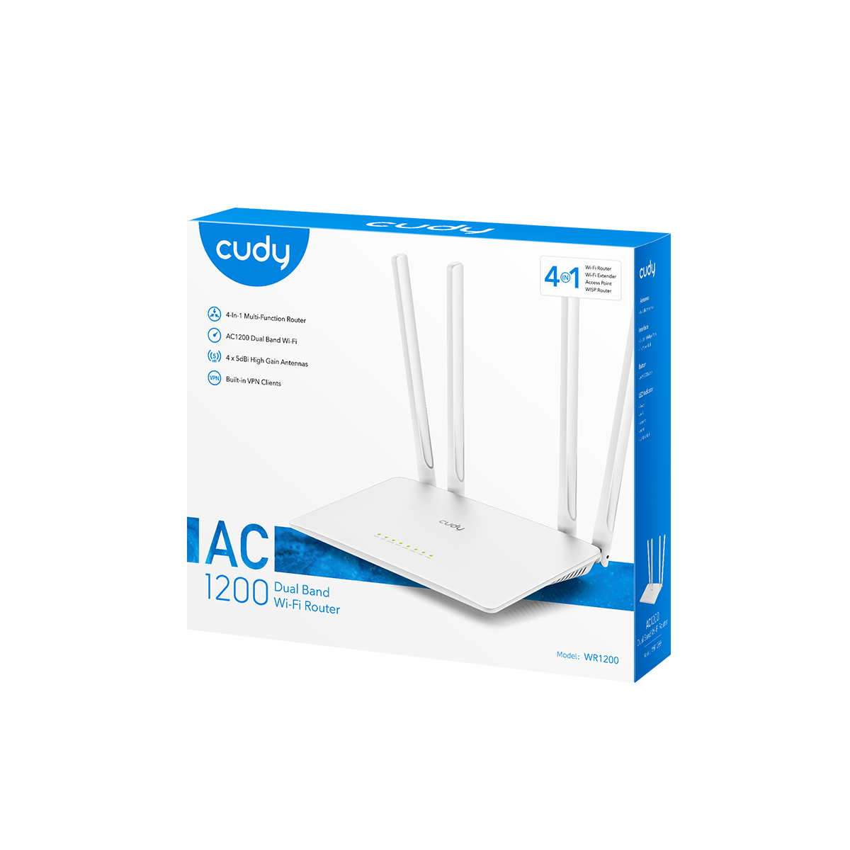 Router Wi-Fi AC1200, WR1200 1.0 – Cudy