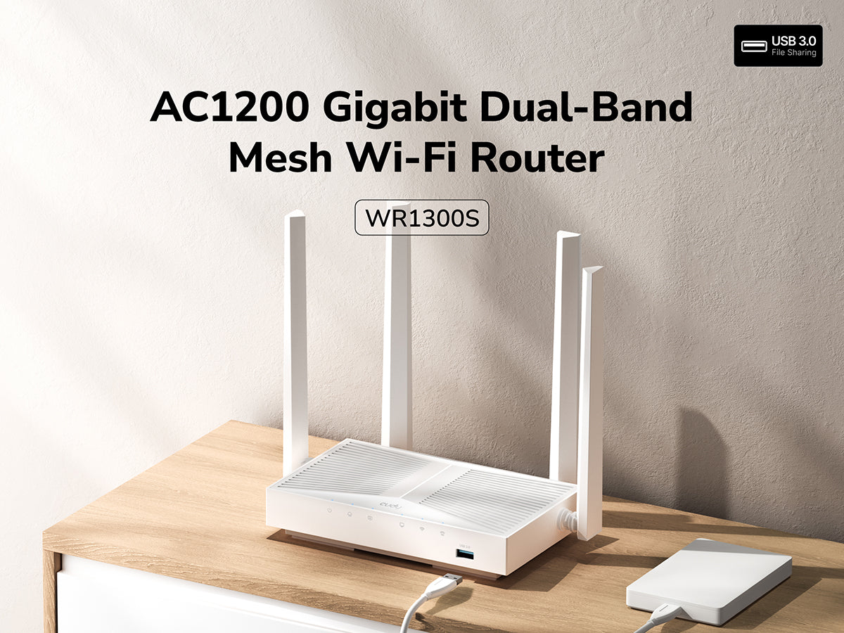 AC1200 Gigabit Mesh Wi-Fi Router with USB, WR1300S 1.0 – Cudy