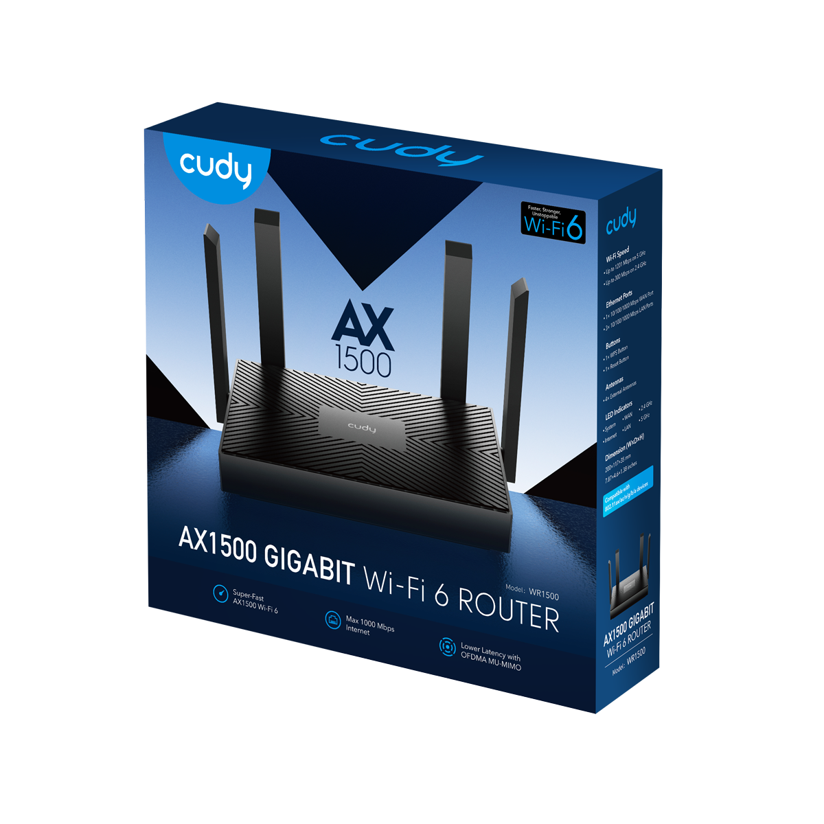 AX1500 Mesh Wi-Fi 6 Router, WR1500 1.0 – Cudy
