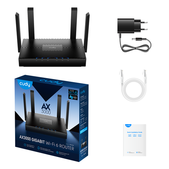 AX3000 Gigabit Mesh Wi-Fi 6 Router, WR3000 1.0 – Cudy