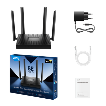 BE5000 2.5G Mesh Wi-Fi 7 Yönlendirici, WR5000 1.0