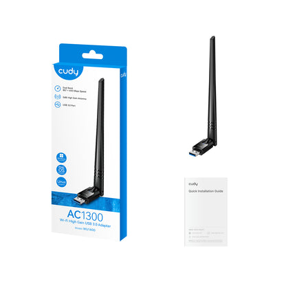 AC1300 Wi-Fi 高ゲイン USB 3.0 アダプター, WU1400 2.0