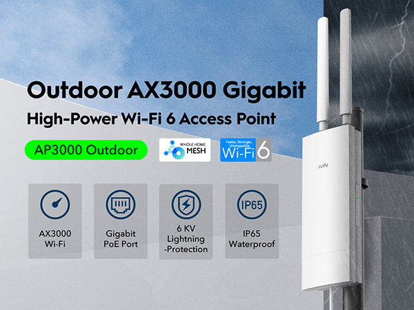 Indoor/Outdoor AX3000 High-Power Wi-Fi 6 Access Point, AP3000 Outdoor ...