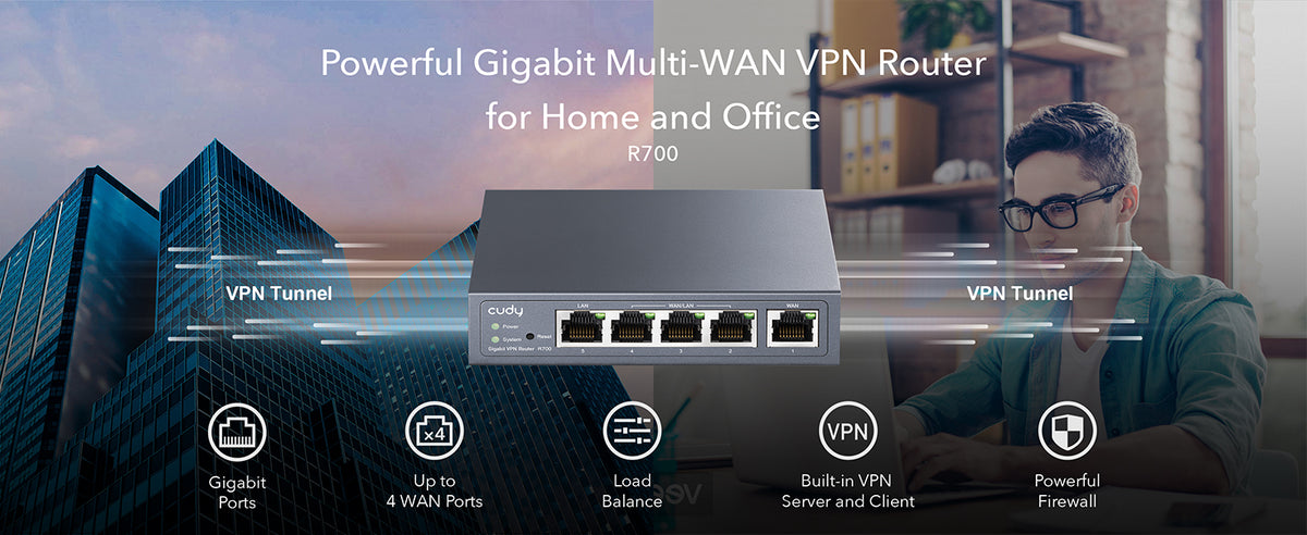 Wan 700 Router Gigabit Multi-WAN Router, R700 1.0 – Cudy