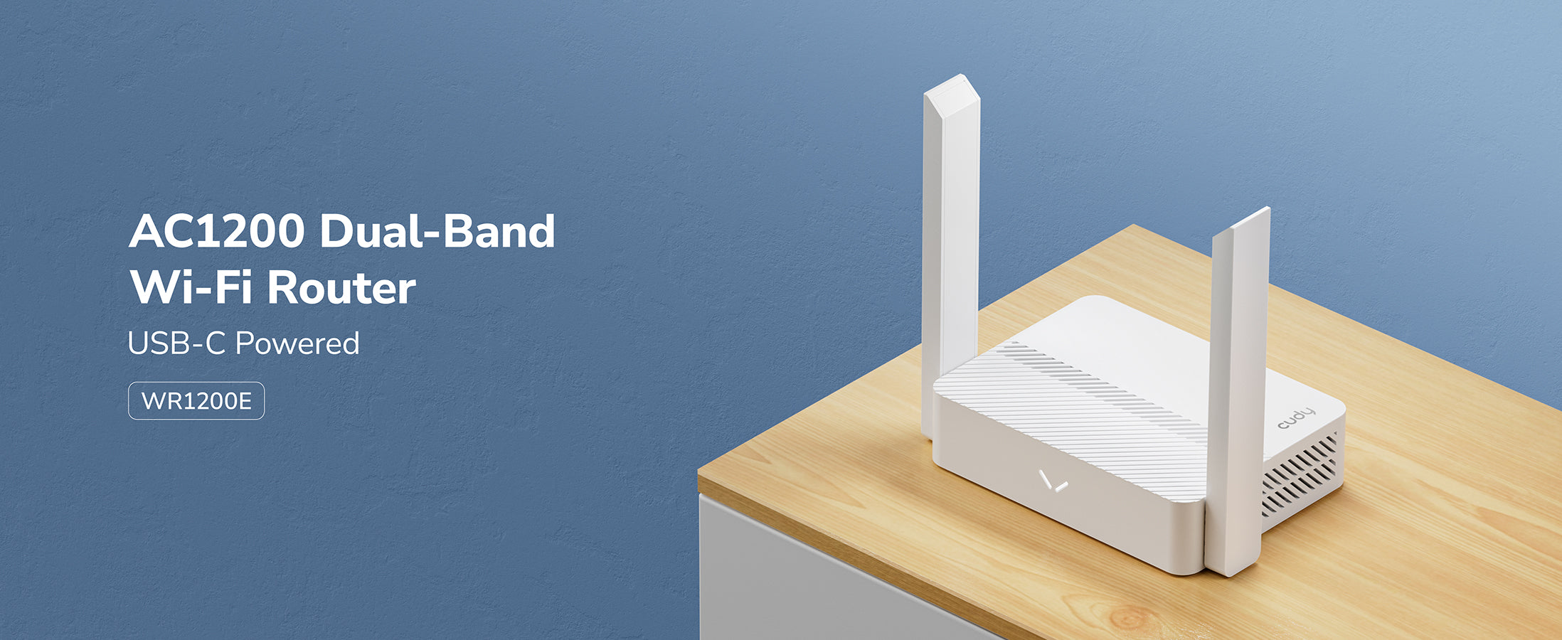 AC1200 Dual-Band Wi-Fi Router with USB-C Power Input, WR1200E 2.0