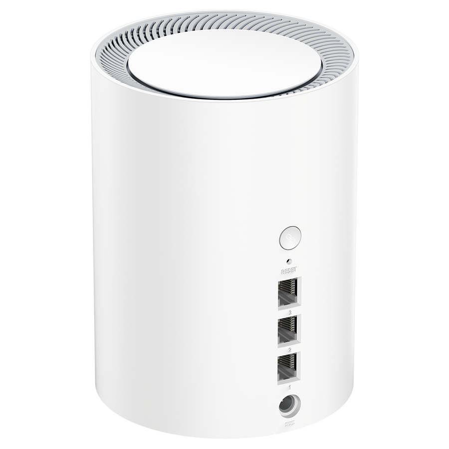 Parte trasera Cudy M3600 con 3 puertos Gigabit RJ45