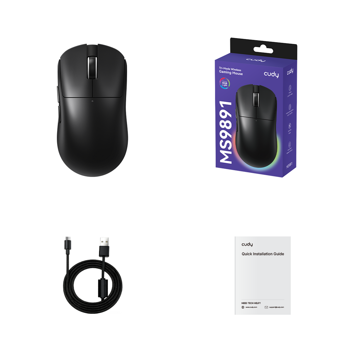 Tri-Mode Wireless Gaming Mouse, MS9891 2.0